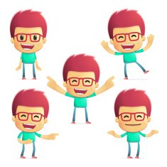 casual man in various poses N18