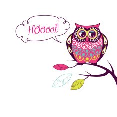 Cute Vector Owl "Hoooot" card