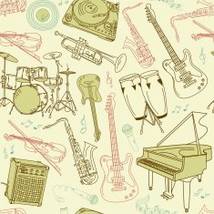 music seamless pattern N14