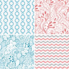 Set of abstract seamless patterns N13