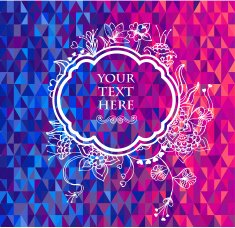 Colorful geometric background card