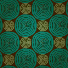 Bright ethnic endless pattern with rough scribble rounds