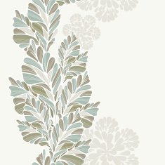 Decoration from leaves vertical seamless pattern
