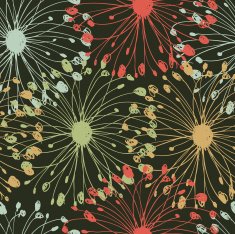 Vintage radial pattern Grungy floral seamless background