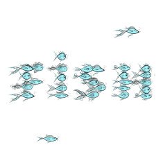 Fish word shape for your design N2
