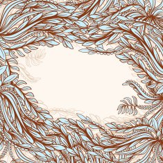 turquoise leaves frame