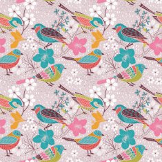 Seamless floral pattern with birds N18