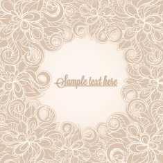 beige frame with flowers