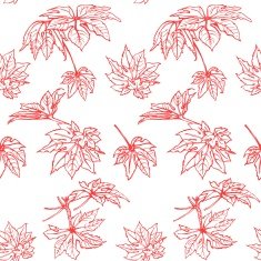 red leaf seamless pattern