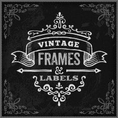 Hand Drawn Chalk Vintage Label N11