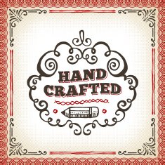 Hand Drawn Vintage Label N15