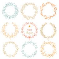 Set of winter wreaths N3