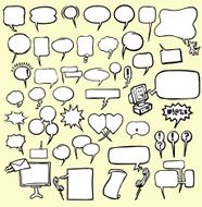 Authenic Speech Balloons - White