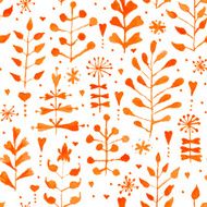 Vector Watercolor Floral Seamless Pattern N2