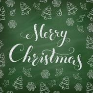 Christmas Chalkboard with lettering