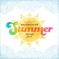 Summer Watercolor Sign N2