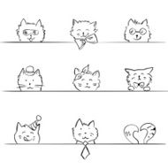 Cute hipster cats