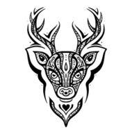 Deer head Ethnic pattern N3