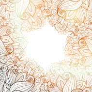 Colored Floral Background Hand Drawn Texture with Flowers N31