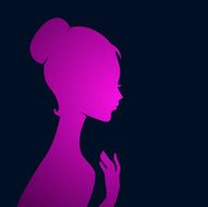 Beautiful woman&#039;s silhouette image