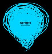 Scribble blue bubble