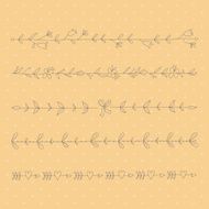 Set of hand drawn floral elements N2