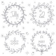 Christmas wreaths set N2