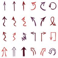 Vector Set of Hand Drawn Arrows N8