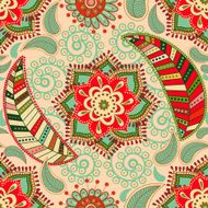 Vector seamless ethnic pattern N12