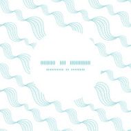 Vector diagonal abstract waves circle frame seamless pattern background