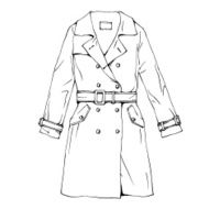 Hand Drawn Trench Coat