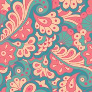 Seamless pattern with abstract flowers N13