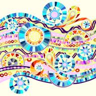 Background with geometric mosaic elements N12