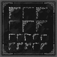 Hand Drawn Blackboard Frame Corners