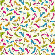 colorful fashion footwear pattern design