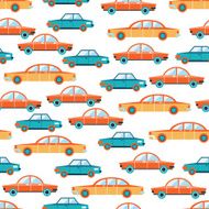 Lovely colorful cars seamless background pattern N7