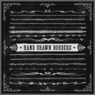 Hand Drawn Blackboard Borders (Long)