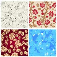 Seamless floral pattern set N4