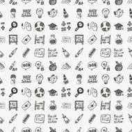 doodle back to school seamless pattern N18