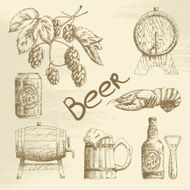 Hand drawn beer sketch
