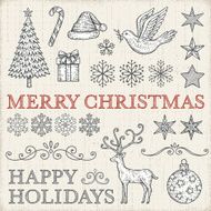 Hand Drawn Christmas elements N9