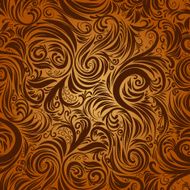 Seamless background - Elegant scroll pattern in brown