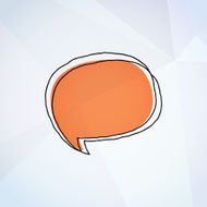 Colorful Vector Doodle Speech Bubble Drawing On Paper N7