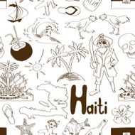 Sketch Haiti seamless pattern N2