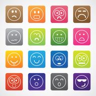 Set of smiley icon different emotion N3
