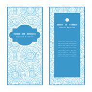 Vector doodle circle water texture vertical frame pattern invitation greeting N5