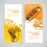 Banners of fast food design