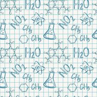 Chemical seamless pattern Vector background N3