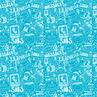 seamless doodle communication pattern N107