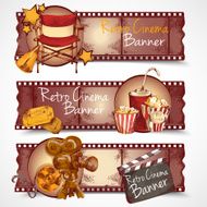 Retro cinema banners